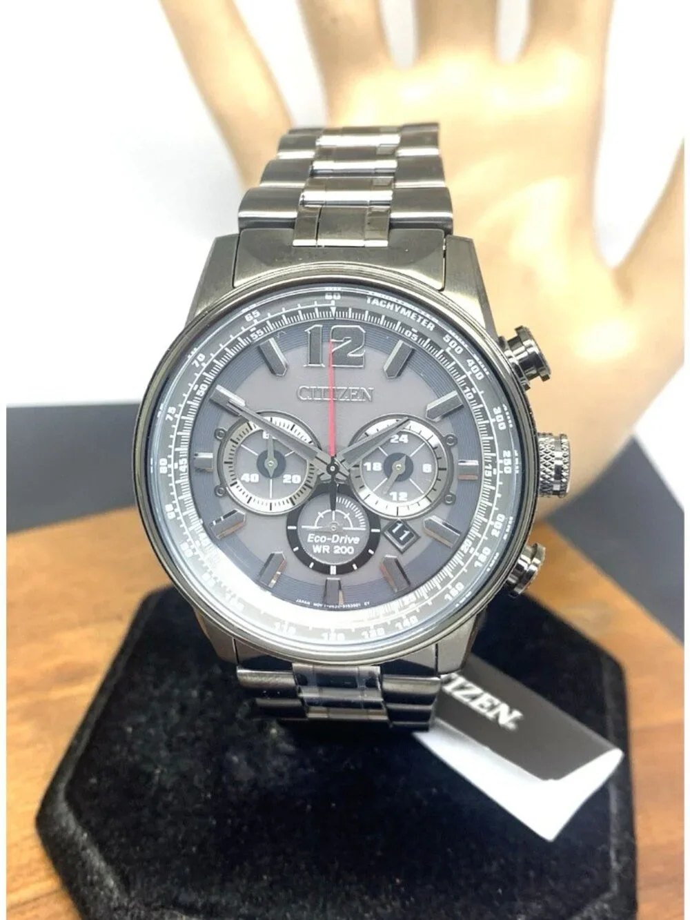 Citizen Men's Watch Nighthawk CA4377-53H Eco-Drive Chronograph Gray Gunmetal